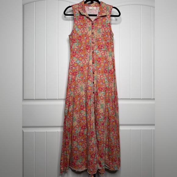 Natural Life Lauren Sleeveless Maxi Dress - Pink Red Floral - Picture 3 of 7